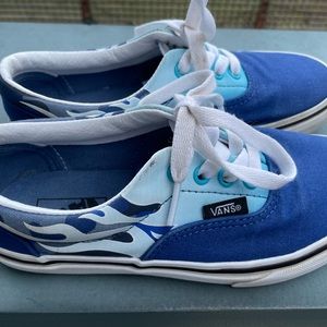 Blue Flame Lace-Up Vans